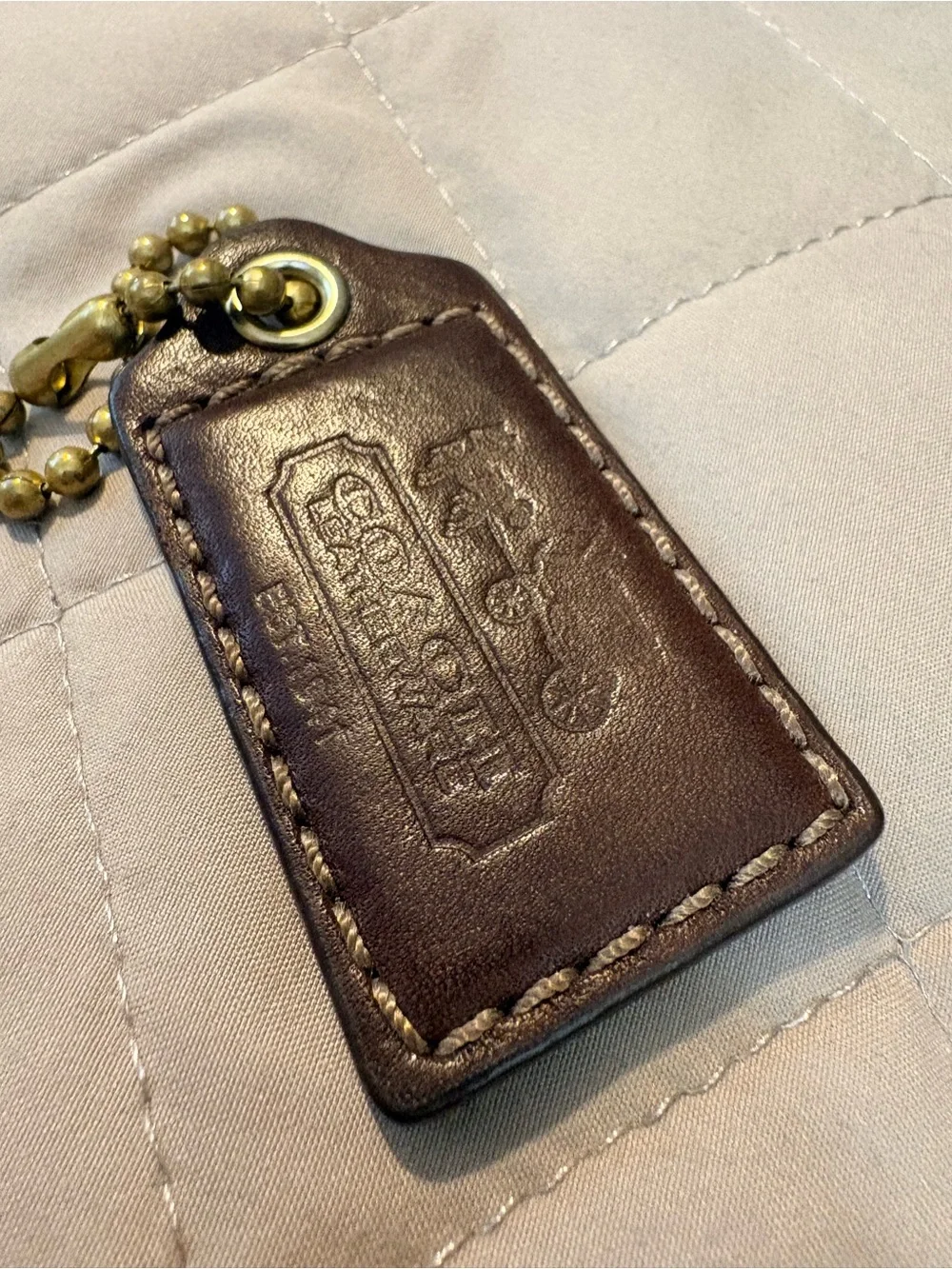 3 inch Oversized 1941 Collection Leather Hangtag – Chocolate Brown
